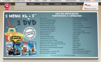 Quick … un dvd à 1.5 euros pour l’achat d’un menu xl