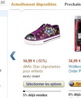 Baskets filles flashies avec lumieres clignotantes à moins de 15 euros