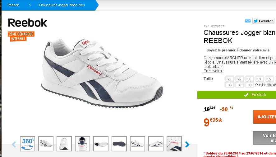 basket reebok enfant