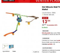 Bon plan jouet : circuit hotwheels à 13.56 euros