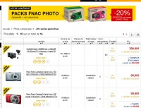 Fnac : adherents  20% de credit sur des packs appareils photos