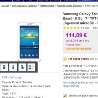 Tablette galaxy tab3 lite à moins de 100 euros