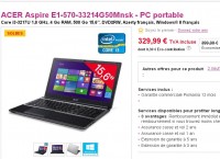 PC portable 15 pouces core i3 à 330 euros