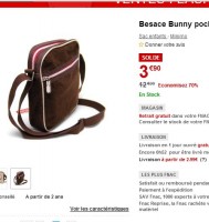 Sacoche besace enfants adultes à 3.9 euros