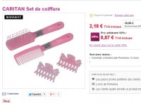 0.87 euros port inclus un set de coiffure pour les adherents vipix pixmania