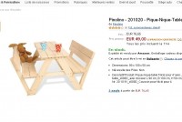 table pique nique enfants