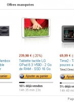 Tablette Lg Gpad 8 pouces quad core 2go qui revient à moins de 170 euros