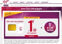 1 euro la puce sim prépayée virgin avec 5 euros de crédit inclus