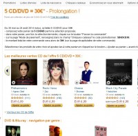 Bon plan cd et dvd  : 5 cd ou dvd pour 30 euros sur amazon