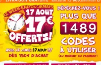 Cdiscount: 17 euros de remise pour 150 d’achats le 17 aout