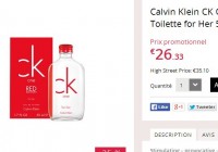 Parfum ckone red for her pour femmes 50ml à 19.83 euros