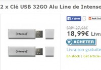 Pack de deux clés 32go à moins de 19 euros