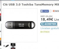 Bon plan clé usb3 64go : moins de 18.5 euros .. toujours dispo