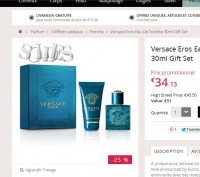 bon plan parfums: coffret versace eros à moins de 28 euros