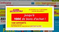 Conforama : 10 euros en bon d’achat par tranche de 100