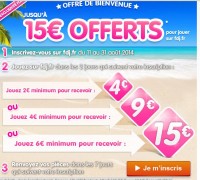 Fdj.fr : jusqu’à 15 euros d’offerts pour une nouvelle inscription .. jusqu’au 31 aout