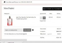 Eau de toilette gaultier madame 50ml à 20 euros