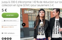 Gemo : 40 pourcent de remise avec un bon de reduction à acheter à 5 euros