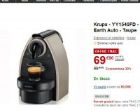 Machine nesspresso Krups qui revient à 39 euros pour les adherents fnac
