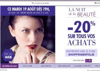 Marionnaud: 20% de remise sur tous les achats du 19/08 19h au 20/08 8heures