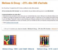 25 pourcent de remise sur les loisirs creatifs Melissa et doug