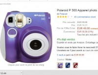49 euros l’appareil photos instantanés polaroid p300 le 26 aout
