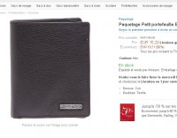 15 euros un portefeuille en cuir de la marque  paquetage