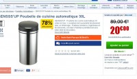 Poubelle automatique de cuisine à 20 euros