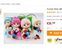 32 centimes port inclus la petite poupée de 10 cm