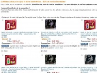 30%  de remise sur des coffrets scorpio et mont saint michel