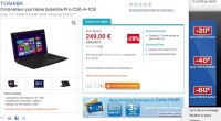 Pc portable 15 pouces toshiba à moins de 230 euros