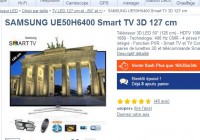 Tv samsung 50 pouces, 3d , connectée à moins de 700 euros