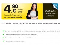 Western union : 5 euros le transfert d’argent vers l’etranger jusqu’à 5000 euros