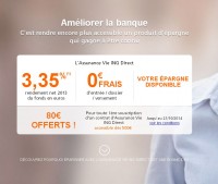 Bon plan assurance vie : 80 euros offerts chez ing direct