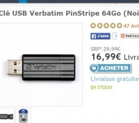 Clé usb 64go pas chère à moins de 17 euros