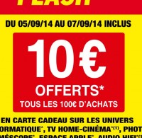 Darty : 10 euros offerts par tranche de 100 d’achats jusqu’au 7 septembre