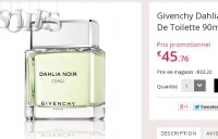 Bon plan parfum : edt Dalhia noir de givenchy 90ml à 41 euros