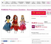 Jouets : 23 euros les 3 poupées famosa Princesses Zombies
