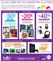 Bon plan jeux videos et console  à la fnac .. cheque cadeau , remise