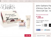 Bon plan parfum  : Coffret Galliano Parlez moi d’amour 50ml à moins de 26 euros