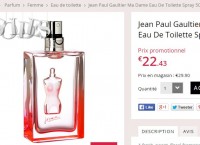 Eau de toilette Gaultier Ma Dame 50ml à 20 euros