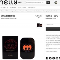 Bon prix parfums : Gucci Gulty black 75 ml à 45 euros (moitié prix)