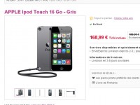 Ipod Touch V 16go à bon prix : 169 euros port inclus