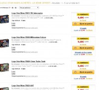 Jouets lego : 3 boites lego stars wars pour le prix de 2