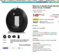 Machine Dolce gusto Circulo avec 50% de bons d’achats pour les adherents fnac + 30 euros remboursés