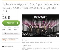 Mozart L’opera Rock … Prix réduits pour cette comedie musicale à Paris et en Province