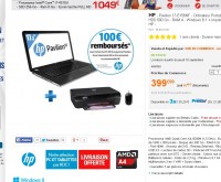 Pack Hp pc portable  17 pouces + imprimante + souris qui revient à moins de 300 euros