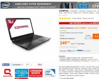 Ordinateur portable 15 pouces pas cher : 240 euros livraison incluse