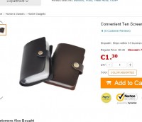 Etui en cuir  pour cartes bancaires à 1.3 euros port inclus