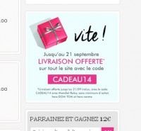 Showroomprive .. livraison gratuite jusqu’au 21 septembre